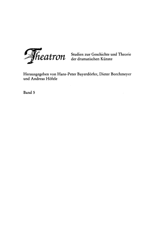 Schauspieler und Theaterbetrieb