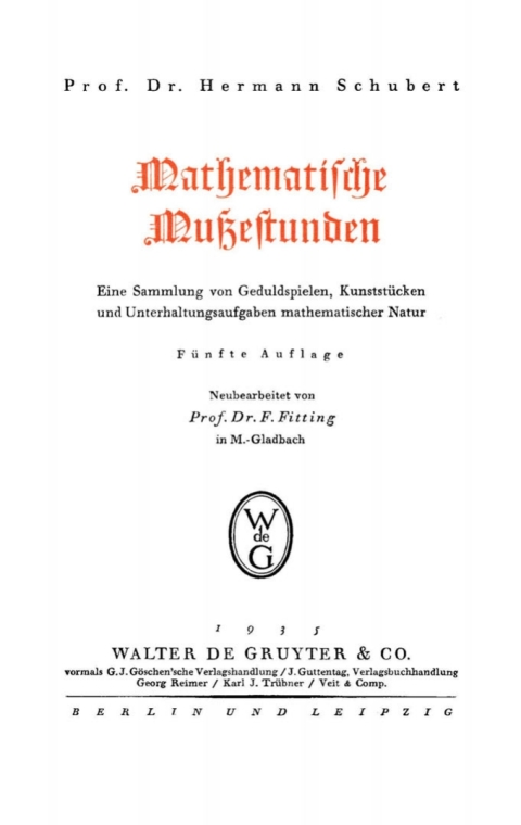 Mathematische MuÃestunden 
