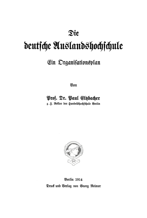 Cover image for book Die deutsche Auslandshochschule