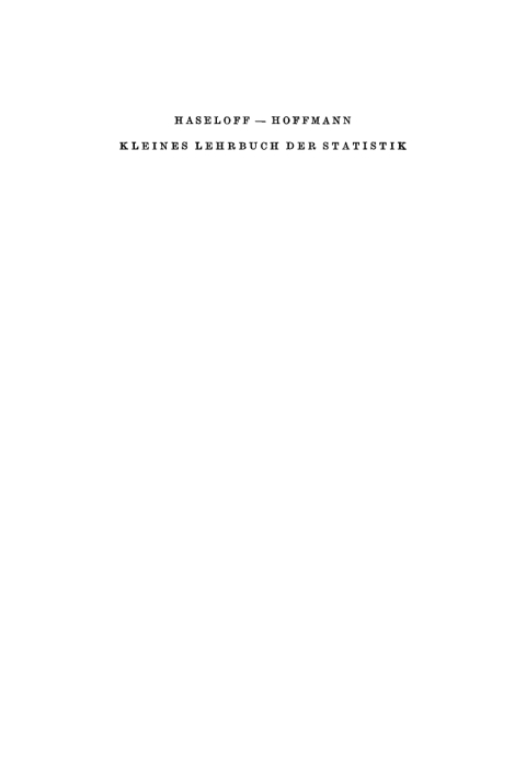 Cover image for book Kleines Lehrbuch der Statistik