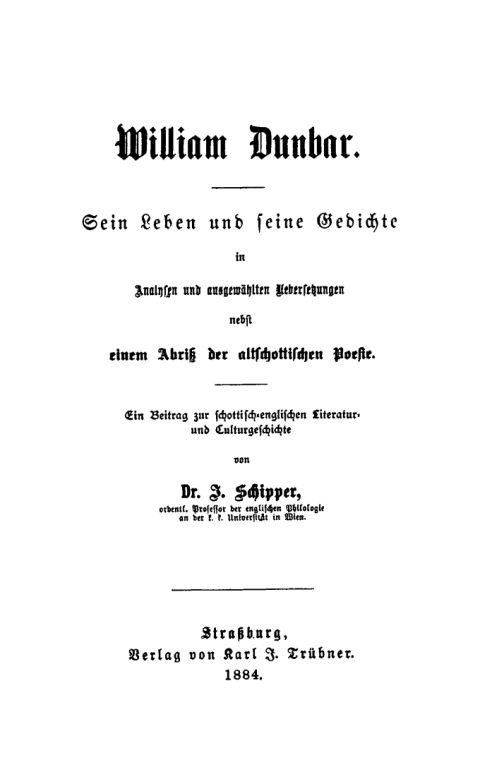 Cover image for book William Dunbar