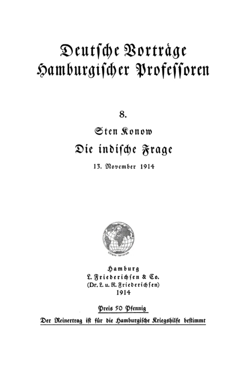 Cover image for book Die indische Frage