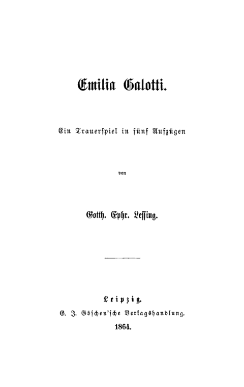 Cover image for book Emilia Galotti