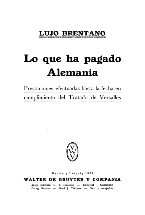 Cover image for book Lo que ha pagado Alemania