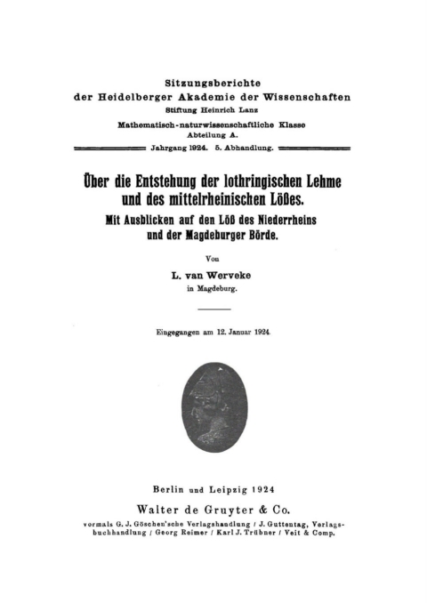 Cover image for book Über die Entstehung der lothringischen Lehme und des mittelrheinischen Lößes