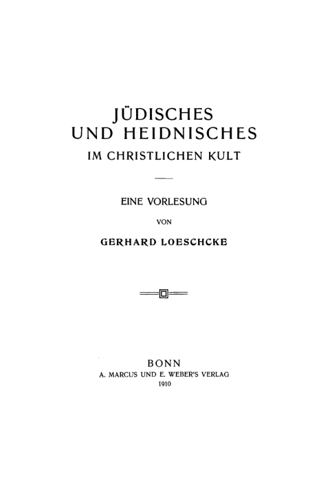 Cover image for book Jüdisches und Heidnisches im christlichen Kult