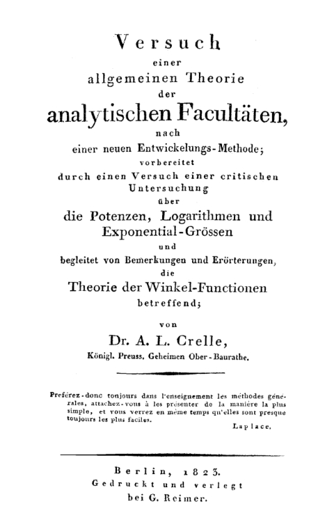 Cover image for book Versuch einer allgemeinen Theorie der analytischen Facultäten nach einer neuen Entwickelungs-Methode