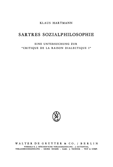 Cover image for book Sartres Sozialphilosophie