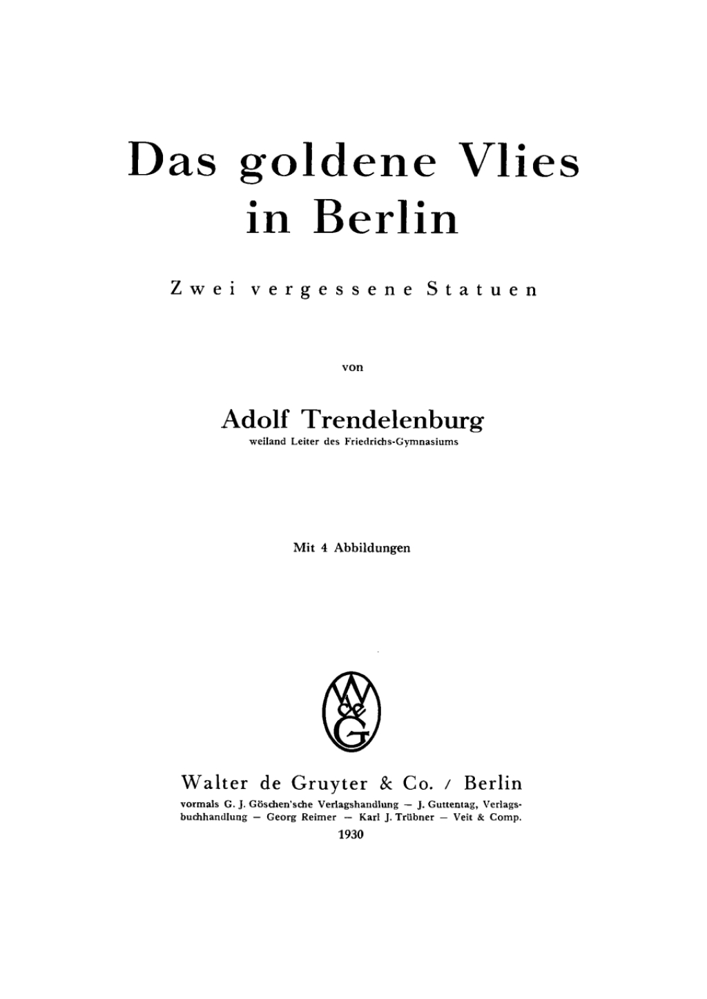 Page Fidelity Das goldene Vlies in Berlin; $179.81