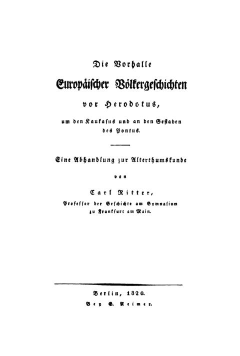 Cover image for book Die Vorhalle Europäischer Völkergeschichten vor Herodotus, um den Kaukasus und an den Gestaden des Pontus