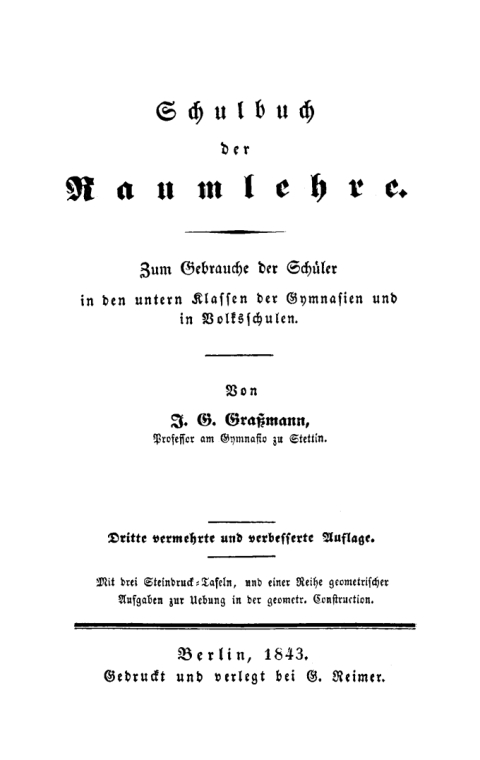 Cover image for book Schulbuch der Raumlehre