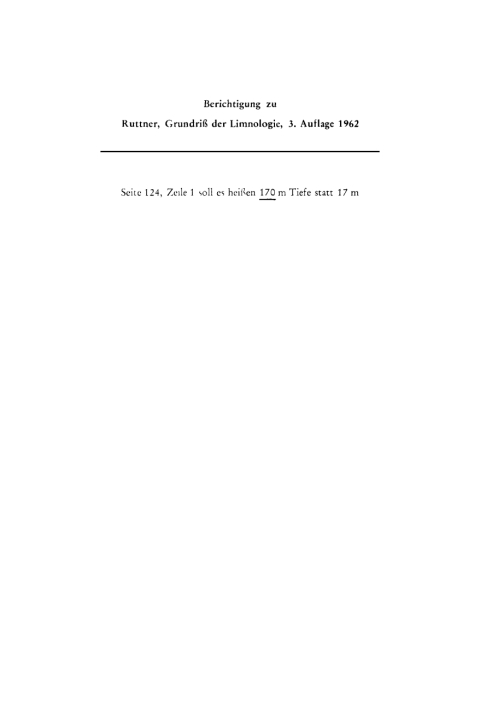Cover image for book Grundriß der Limnologie