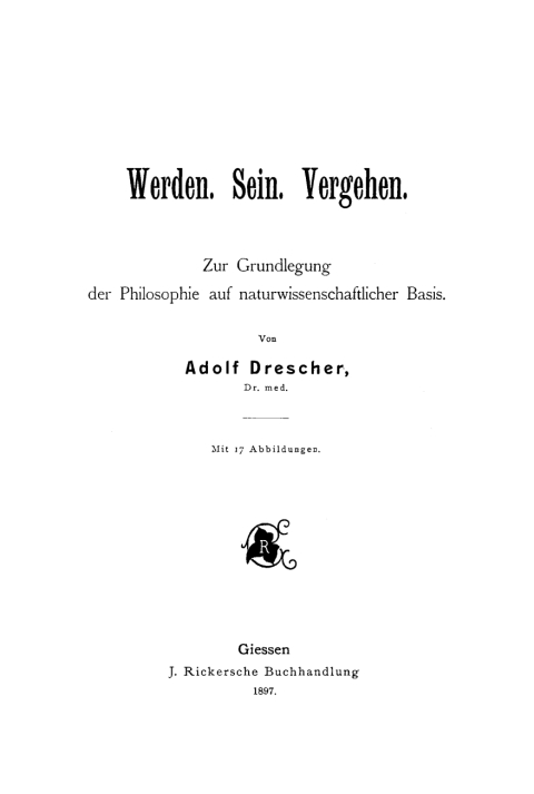 Cover image for book Werden. Sein. Vergehen