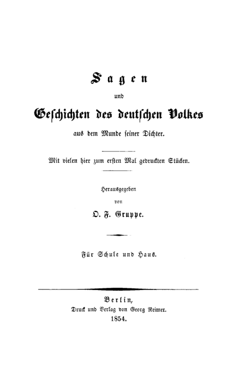 Cover image for book Sagen und Geschichten des deutschen Volkes aus dem Munde seiner Dichter