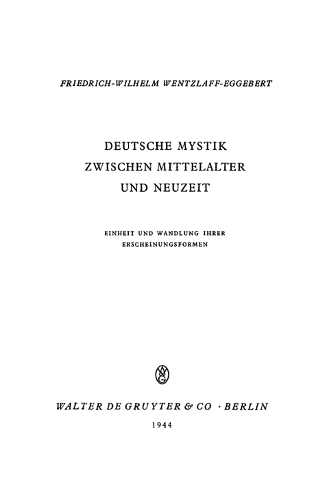 Cover image for book Deutsche Mystik zwischen Mittelalter und Neuzeit