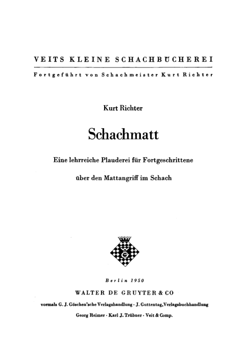 Cover image for book Schachmatt