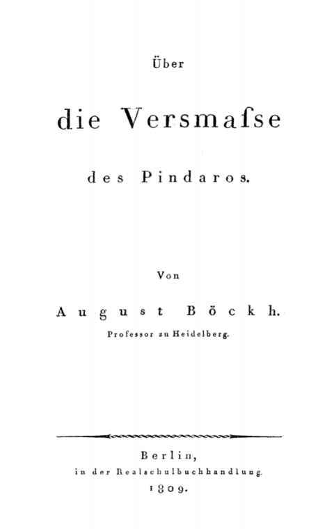 Cover image for book Über die Versmaße des Pindaros