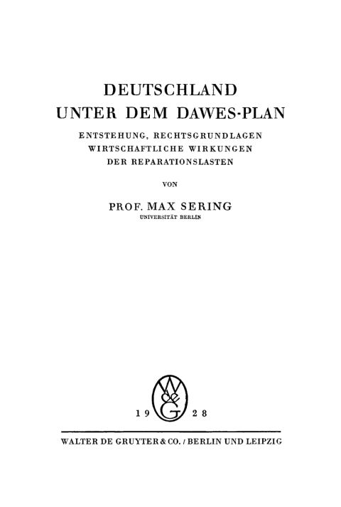 Cover image for book Deutschland unter dem Dawes-Plan