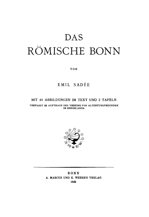 Cover image for book Das römische Bonn