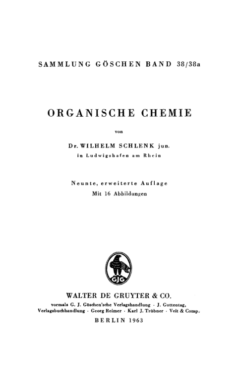 Cover image for book Organische Chemie