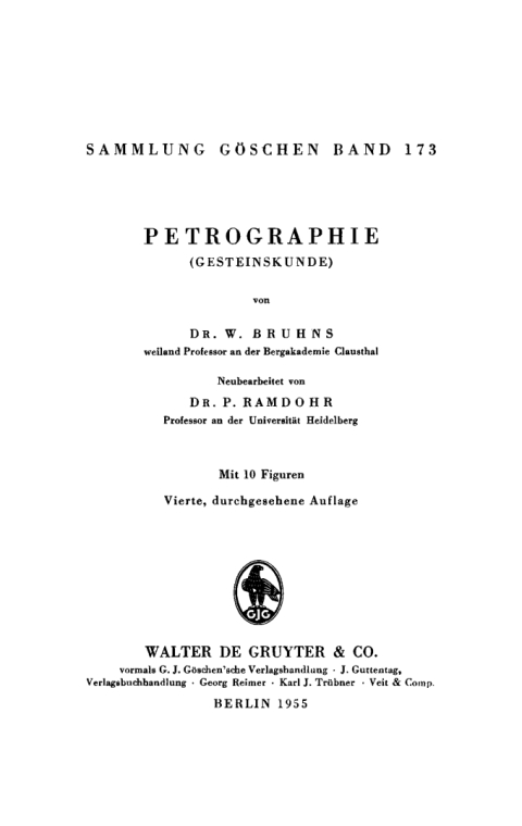 Cover image for book Petrographie (Gesteinskunde)