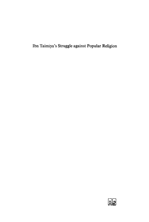 Cover image for book Ibn Taimiya's Struggle Against Popular Religion