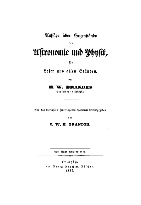 Cover image for book Aufsätze über Gegenstände der Astronomie und Physik für Leser aus allen Ständen