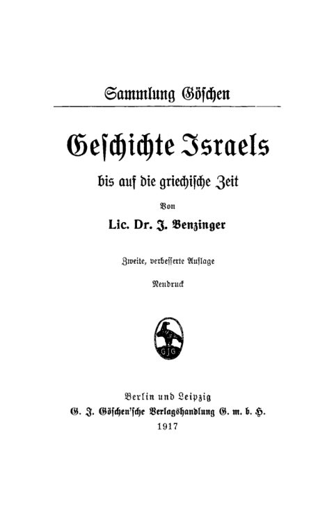 Cover image for book Geschichte Israels bis auf die griechische Zeit