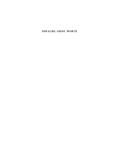 Cover image for book Sprache ohne Worte