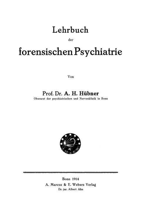 Cover image for book Lehrbuch der forensischen Psychiatrie