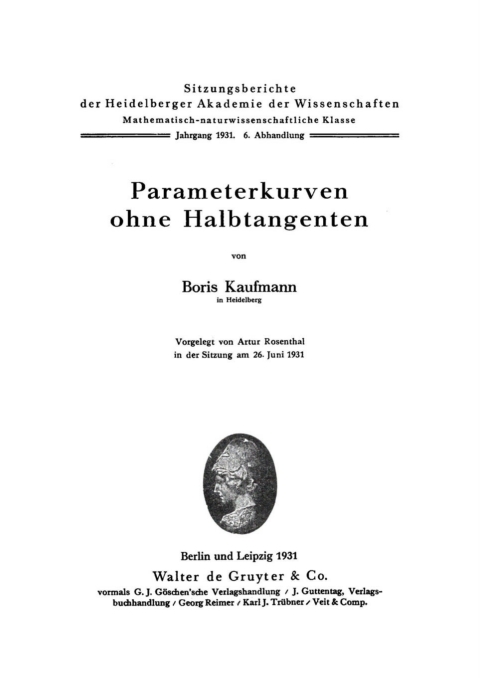Cover image for book Parameterkurven ohne Halbtangenten