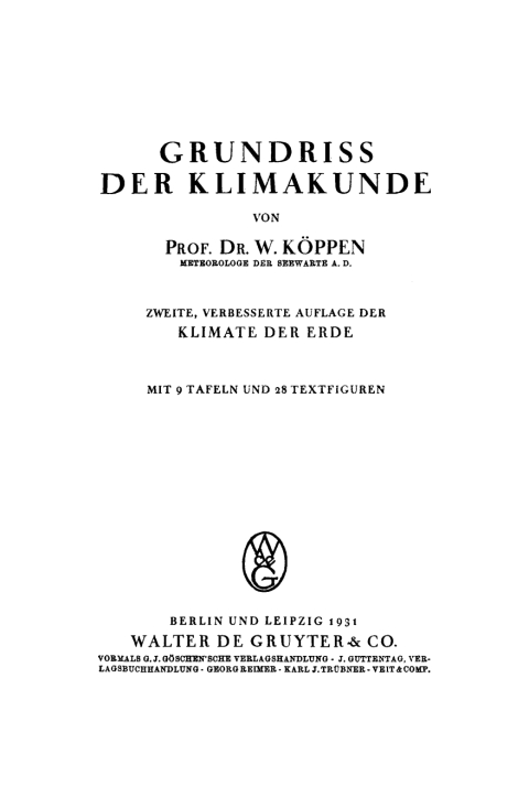 Cover image for book Grundriß der Klimakunde
