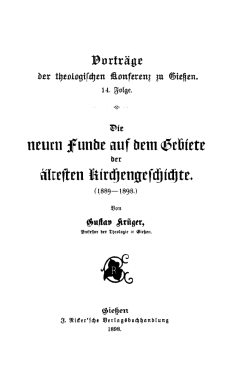 Cover image for book Die neuen Funde auf dem Gebiete der ältesten Kirchengeschichte