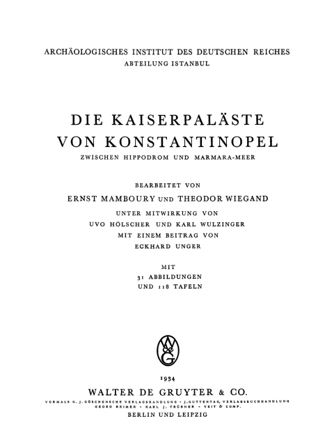 Cover image for book Die Kaiserpaläste von Konstantinopel zwischen Hippodrom und Marmara-Meer
