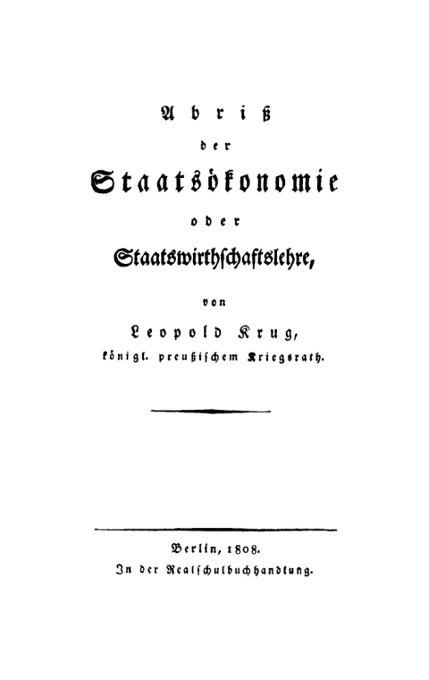 Cover image for book Abriß der Staatsökonomie oder Staatswirthschaftslehre