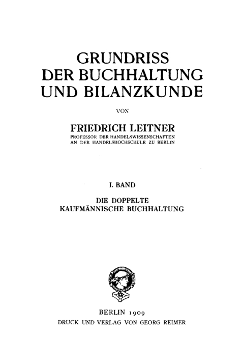 Cover image for book Die doppelte kaufmännische Buchhaltung