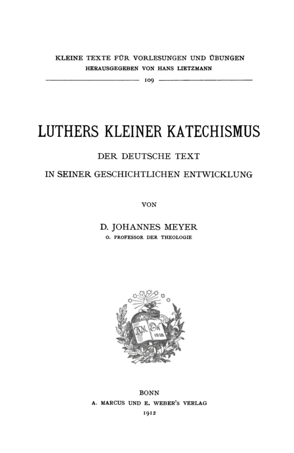 Page Fidelity Luthers kleiner Katechismus; $179.81