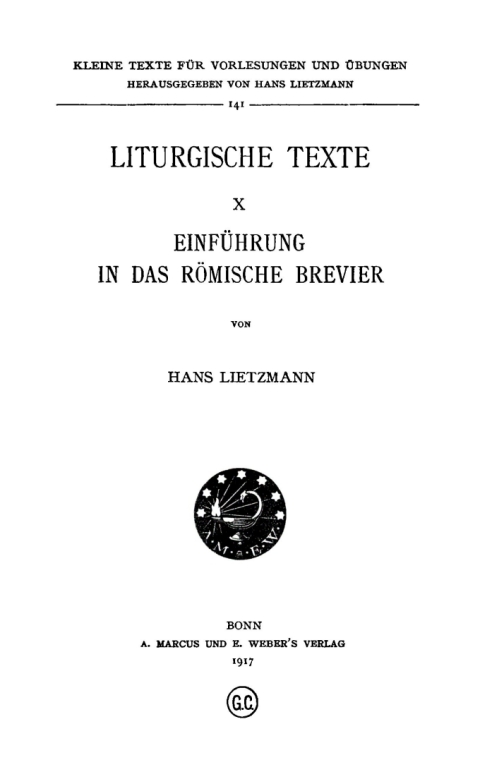 Cover image for book Einführung in das römische Brevier