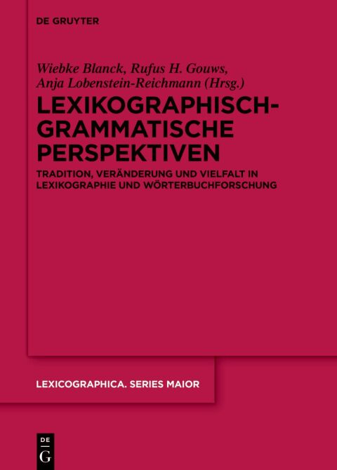 Cover image for book Lexikographisch-grammatische Perspektiven
