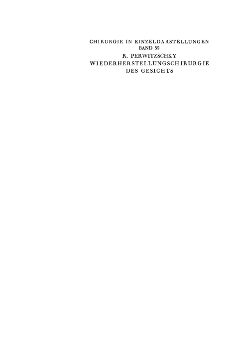 Cover image for book Wiederherstellungschirurgie des Gesichts