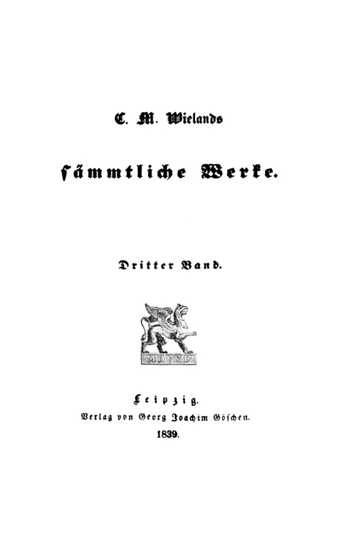 Cover image for book Poetische Werke. Geschichte des Agathon, Band 1