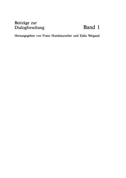 Cover image for book Dialoganalyse III, Teil 1