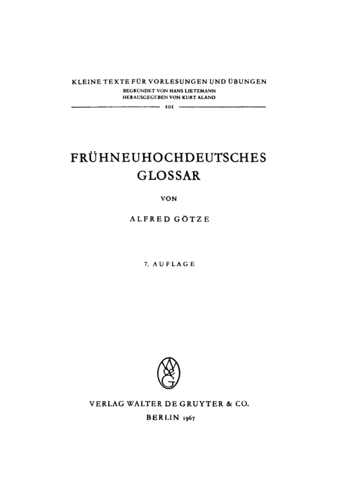 Cover image for book Frühneuhochdeutsches Glossar