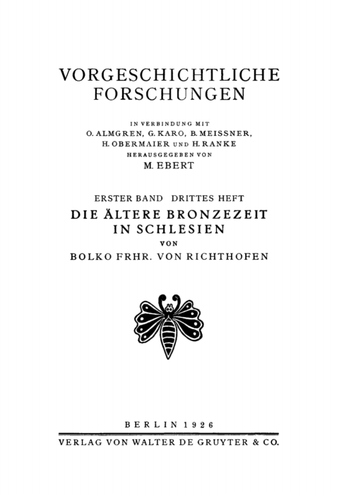 Cover image for book Die ältere Bronzezeit in Schlesien