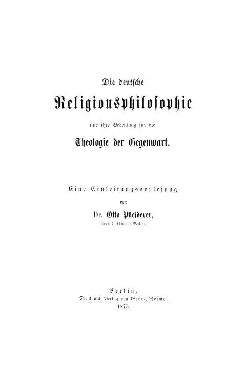 Cover image for book Die deutsche Religionsphilosophie und ihre Bedeutung für die Theologie der Gegenwart