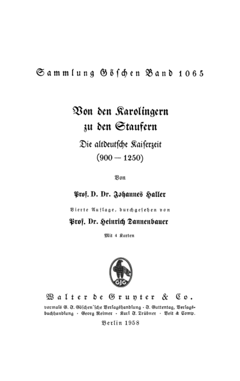 Cover image for book Von den Karolingern zu den Staufern