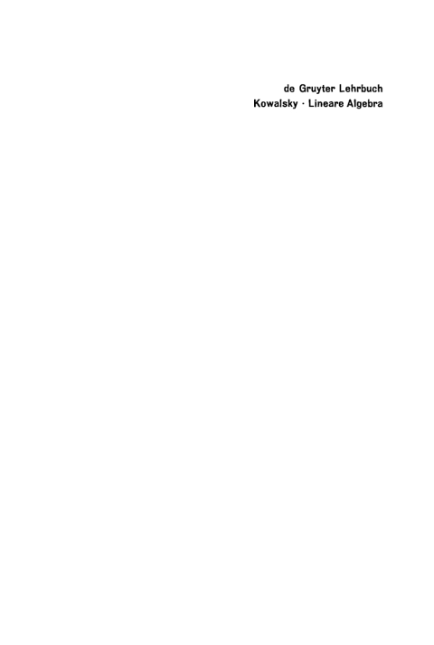 Cover image for book Lineare Algebra