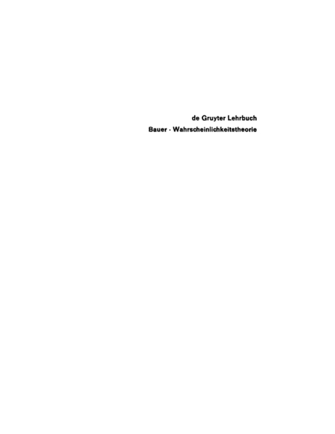Cover image for book Wahrscheinlichkeitstheorie und Grundzüge der Maßtheorie