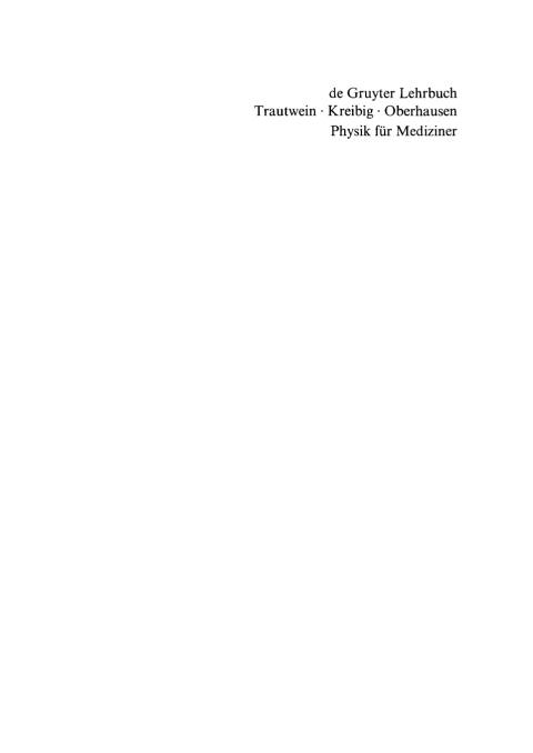 Cover image for book Physik für Mediziner, Biologen, Pharmazeuten