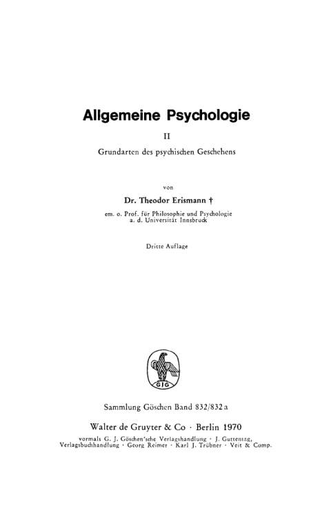 Cover image for book Grundarten des psychischen Geschehens